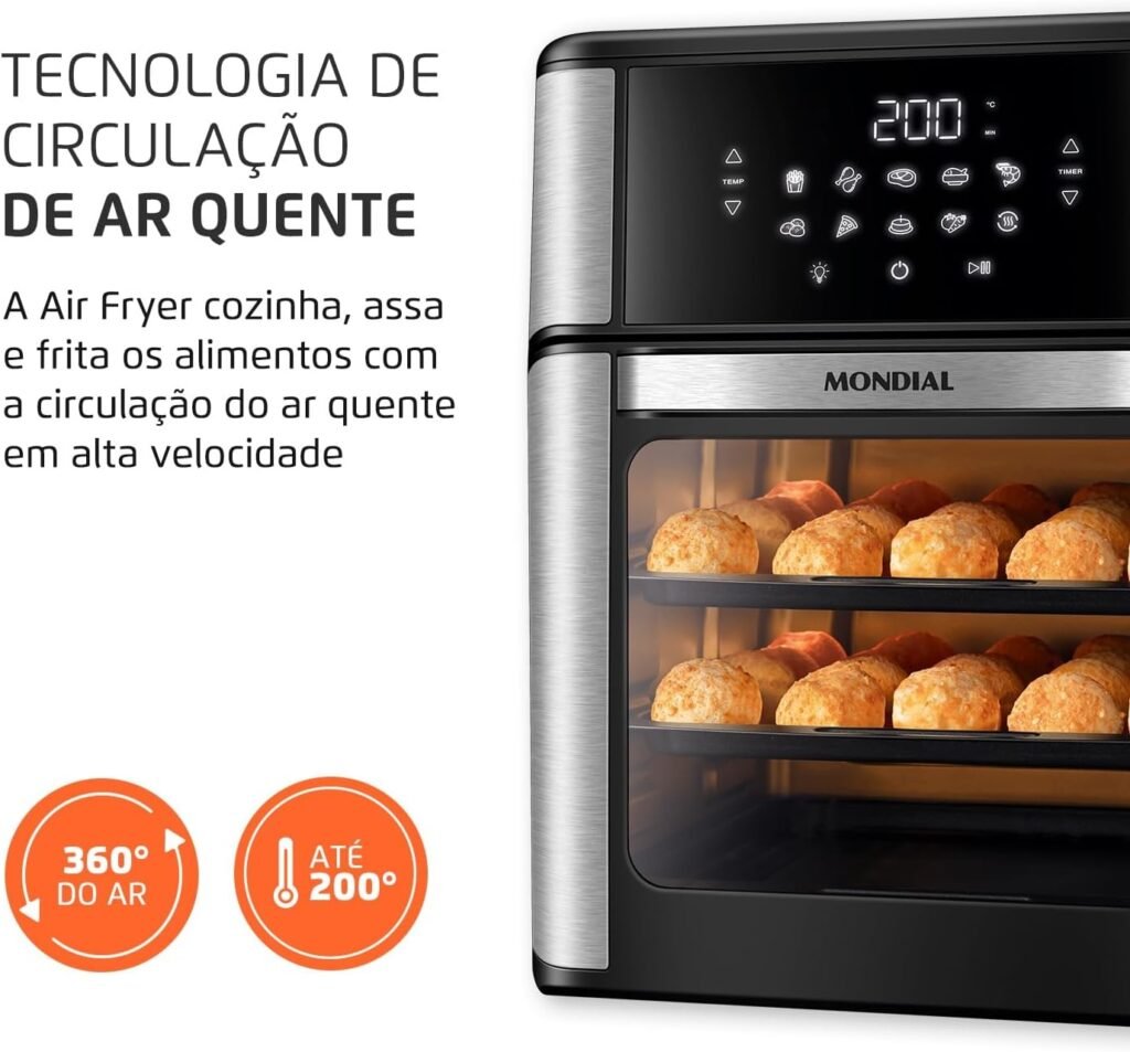 Mondial Air Fryer Forno 12L AFON-12L-BI: O Review Completo para Sua Cozinha 2 em 1 9 Black 5