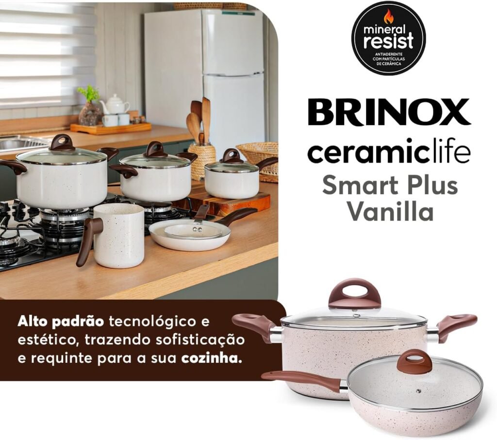 Brinox Ceramic Life Smart Plus Vanilla 8 Peças: Análise Completa e Otimizada para Decisão de Compra 2 Vanilla Pacote de 8 5