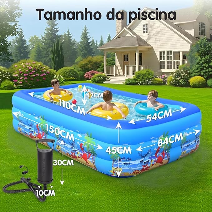 Piscina Inflável Infantil com Chafariz: A Alegria Refrescante para o Verão do Seu Filho 5 81pImw7ntTL. AC SX679