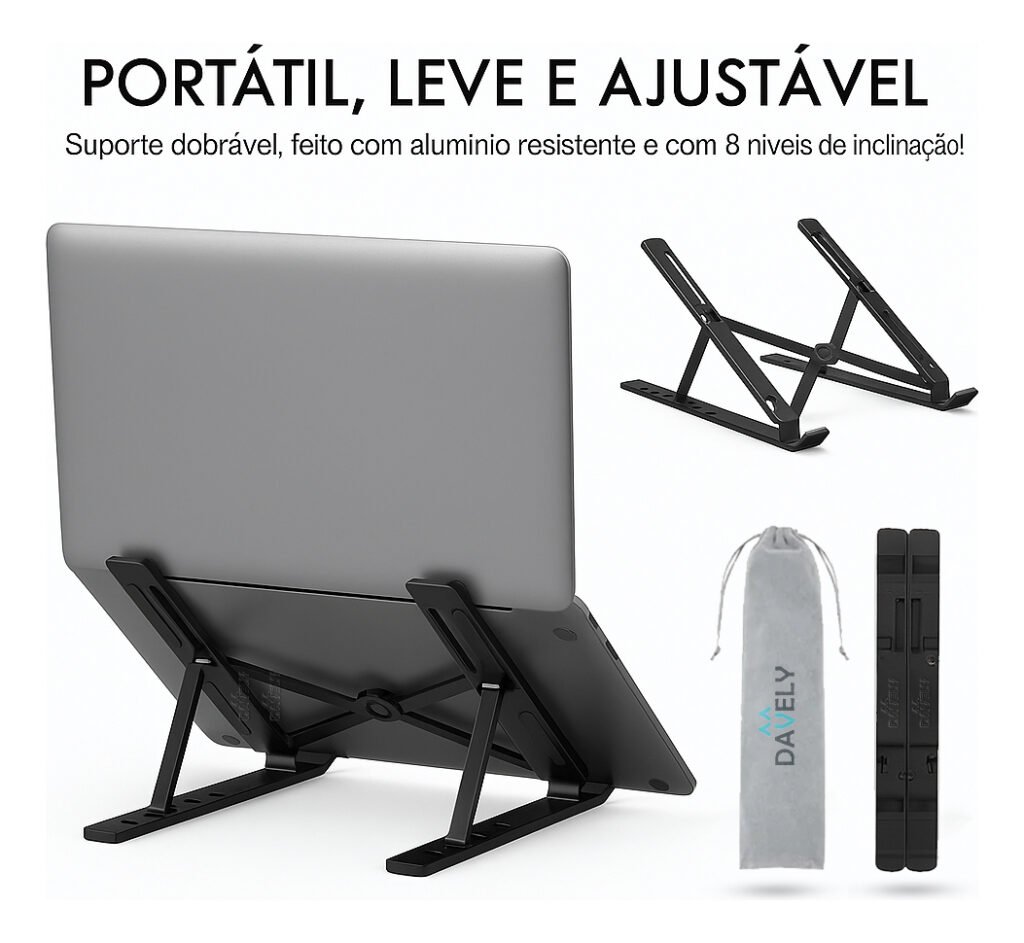 Transforme seu Home Office: O Suporte para Notebook em Alumínio Premium que vai Salvar sua Coluna e Turbinar sua Produtividade 4 D NQ NP 2X 979390 MLA96038917313 102025 F