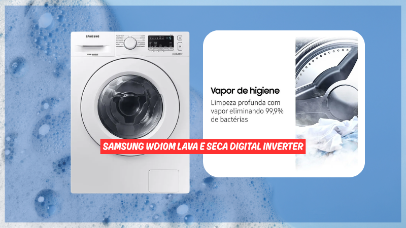 Samsung Lava e Seca Digital Inverter Ecobubble™ WD10M Branca 10.1kg: Vale a Pena o Investimento? (Review Completo) 1 Lava e seca